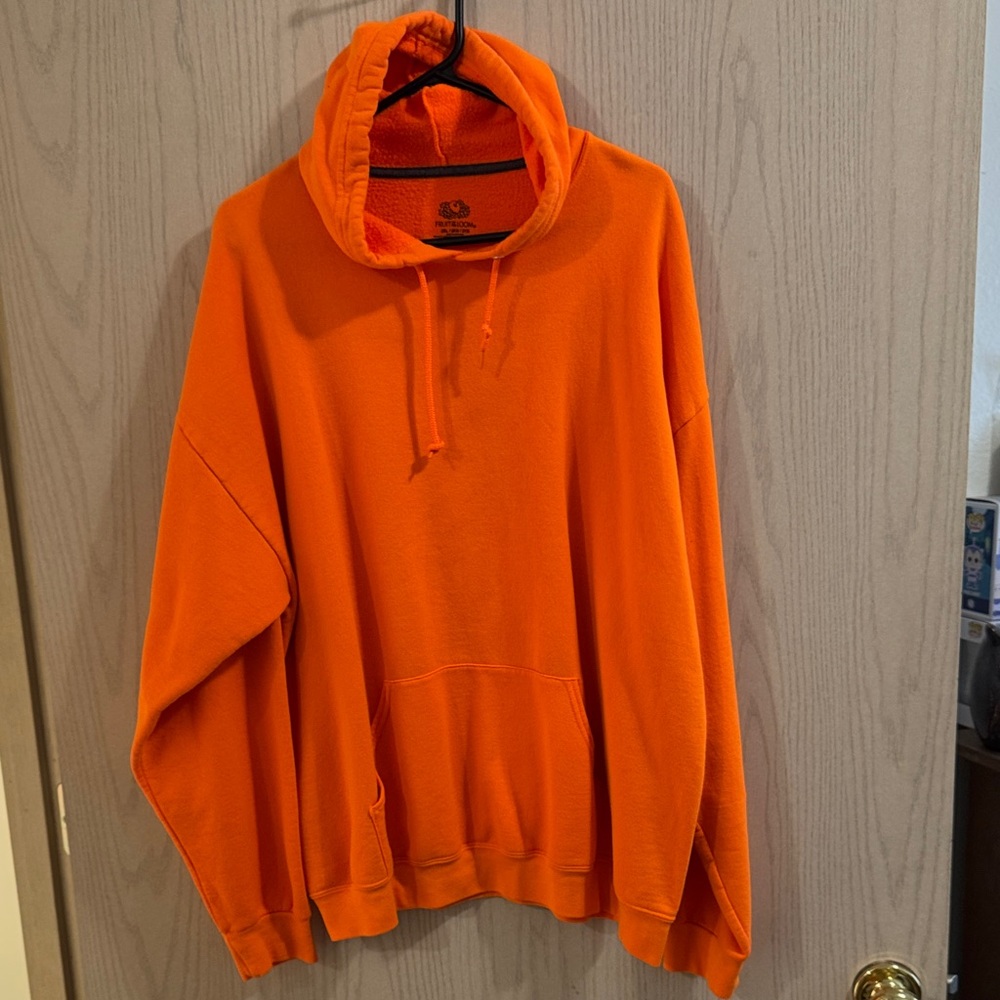 Fruit of the Loom Bright Orange Hoodie